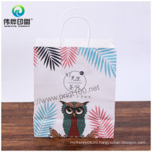 Promotional Customized Printing Gift Kraft Paper Takeaway Bag for Food